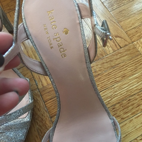 Kate spade glitter sandals 7M worn once Florence - Picture 4 of 9